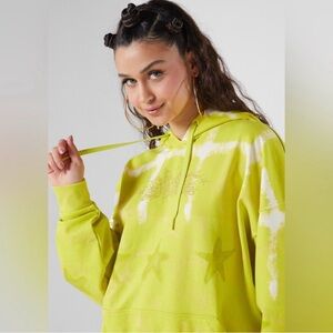 VANS x Collina Strada Oversized Hoodie Yellow Green Tie Dye Pullover Sweatshirt